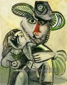 Homme à la flûte et enfant Paternit 1971 cubisme Pablo Picasso
